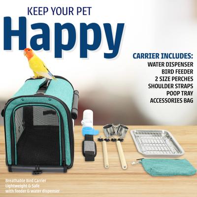 Show full view: KNUTI Bird Travel Carrier, Teal slide 4 of 8