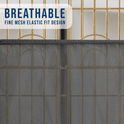 Show full view: KNUTI Universal Bird Cage Seed Catcher Mesh Skirt Cover, Black, 100-in slide 4 of 6