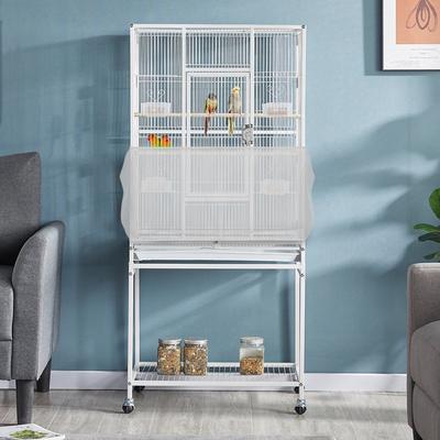 Show full view: KNUTI Universal Bird Cage Seed Catcher Mesh Skirt Cover, White, 120-in slide 2 of 7