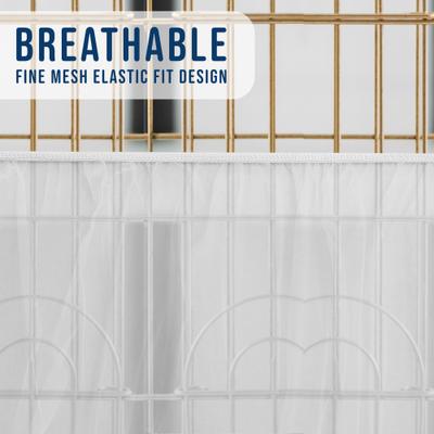 Show full view: KNUTI Universal Bird Cage Seed Catcher Mesh Skirt Cover, White, 120-in slide 5 of 7