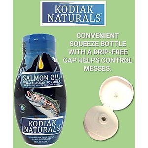 Kodiak Naturals Salmon Oil Dog & Cat Supplement, 18-fl oz bottle