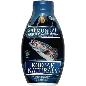 Kodiak Naturals Salmon Oil Dog & Cat Supplement, 32-fl oz bottle