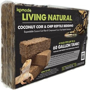 Komodo Coir Chips & Peat Reptile Bedding Variety Pack, Brown, 6 count, 60-gal