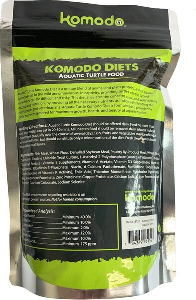 Komodo Diet Aquatic Turtle Food, 10-oz bag