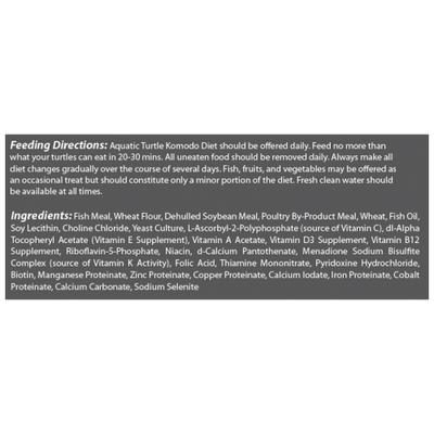 Show full view: Komodo Diet Aquatic Turtle Food, 10-oz bag slide 3 of 3