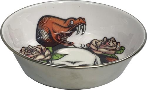 Show full view: Komodo Skull & Snake Stainless Steel Reptile Bowl, 1-cup slide 3 of 4