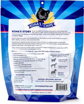 Show full view: Kona's Chips Burgers in Heaven Round Beef Jerky Dog Treats, 16-oz bag slide 3 of 3