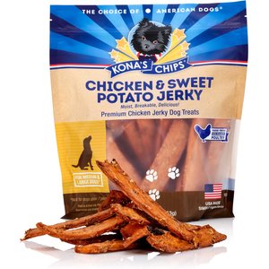 Kona's Chips Chicken & Sweet Potato Jerky Dog Treats, 16-oz