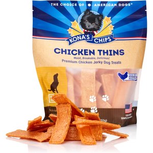 Kona's Chips Chicken Thins Jerky Dog Treats, 16-oz bag