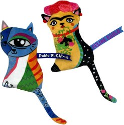 KONG Artz Kahlo Picasso Plush Cat Toy, Assorted, 2 count