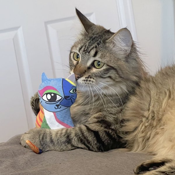 KONG Artz Kahlo Picasso Plush Cat Toy, Assorted, 2 count