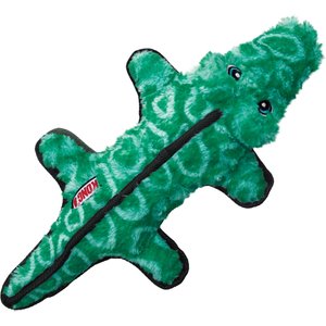KONG Ballistic Alligator Squeaky Dog Plush Toy, Green, Medium/Large
