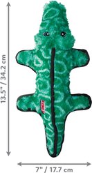 KONG Ballistic Alligator Squeaky Dog Plush Toy, Green, Medium/Large slide 2 of 3