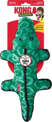 Show full view: KONG Ballistic Alligator Squeaky Dog Plush Toy, Green, Medium/Large slide 2 of 4