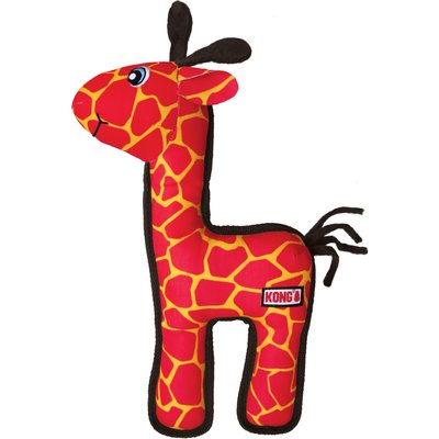 KONG KONG Ballistic Giraffe Squeaky Dog Plush Toy, Pink, Medium/Large