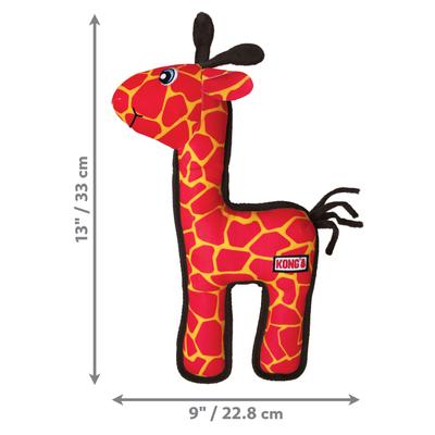 Show full view: KONG Ballistic Giraffe Squeaky Dog Plush Toy, Pink, Medium/Large slide 3 of 4