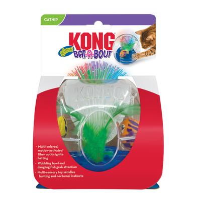 Show full view: KONG Bat-a-Bout Glow Aquarium Cat Toy with Catnip, Multi slide 3 of 6