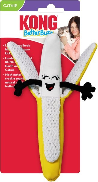 KONG Better Buzz Banana Cat Toy