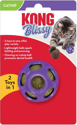 Show full view: KONG Blissy Mesh Ball Cat Toy with Catnip, Purple slide 3 of 5