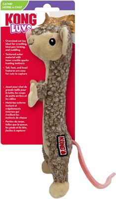 Show full view: KONG Cat Luvs Mouse Plush Cat Toy with Catnip, Tan slide 3 of 5