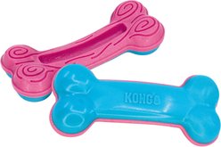 KONG ChewStix Puppy Curve Bone, Pink/Blue, Large