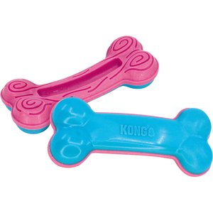 KONG ChewStix Puppy Curve Bone, Pink/Blue, Large