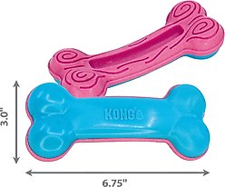 KONG ChewStix Puppy Curve Bone, Pink/Blue, Large slide 2 of 5