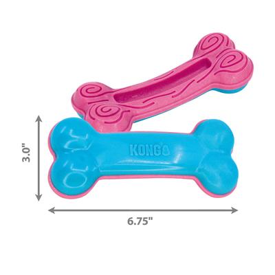Show full view: KONG ChewStix Puppy Curve Bone, Pink/Blue, Large slide 2 of 6