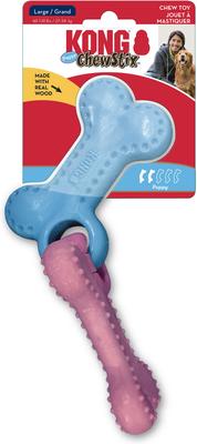 Show full view: KONG ChewStix Puppy Linked Bones, Pink/Blue, Large slide 4 of 6