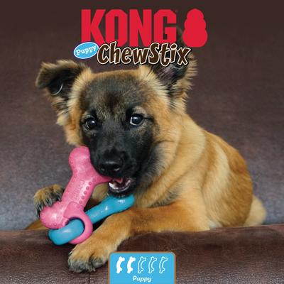 Show full view: KONG ChewStix Puppy Linked Bones, Pink/Blue, Large slide 5 of 6