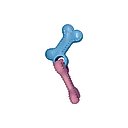 KONG ChewStix Puppy Linked Bones, Pink/Blue, Medium