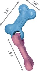 KONG ChewStix Puppy Linked Bones, Pink/Blue, Medium slide 2 of 5