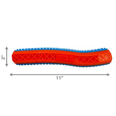 Show full view: KONG ChiChewy Zippz Stick Tough Dog Treat Dispenser Toy, Orange/Blue, Large slide 2 of 4