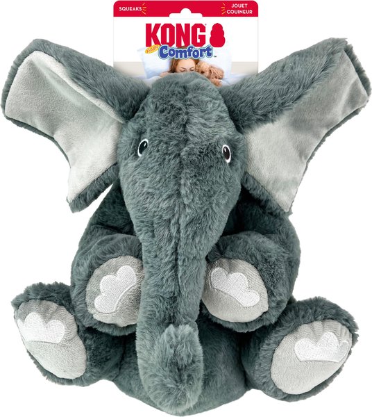 KONG Comfort Kiddos Jumbo Elephant Squeaky Plush Dog Toy