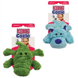KONG Cozie Baily the Blue + Ali the Alligator Dog Toy
