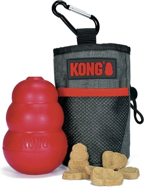 KONG Dog Treat Bag, Red & Black, Small