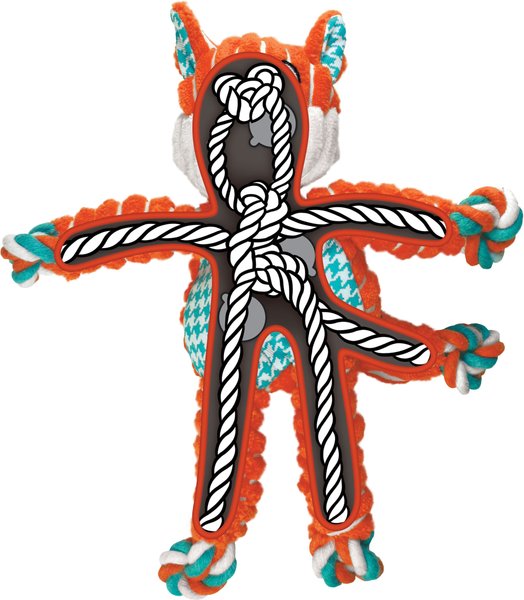 KONG Floppy Knots Dog Toy, Fox