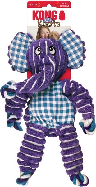 Peluche Per Cani Kong Floppy Knots Elephant Small/Medium Squeaky - Foto 5