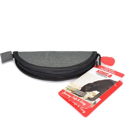 Show full view: KONG Fold-Up Dog Bowl, Red & Black, Small slide 2 of 5