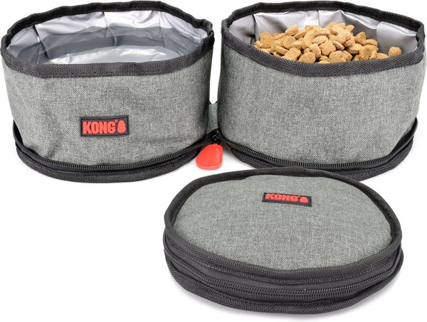 KONG Fold-Up Double Dog Bowl