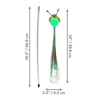Show full view: KONG Glow Firefly Cat Teasers Wands Toy with Catnip, Teal slide 2 of 7