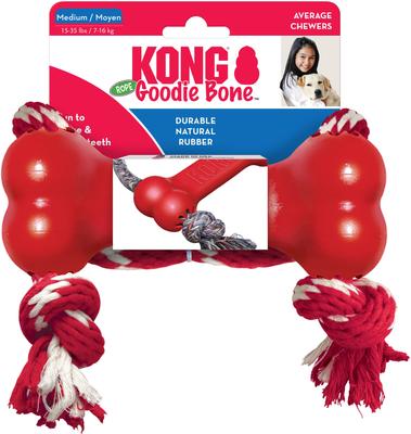 Show full view: KONG Goodie Bone with Rope Dog Toy, Medium slide 4 of 6