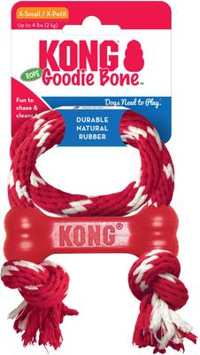 Show full view: KONG Goodie Bone with Rope Dog Toy, X-Small slide 4 of 6