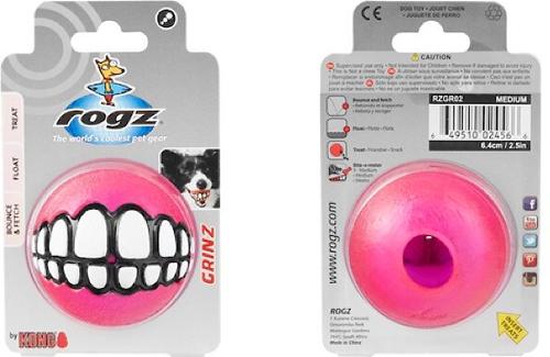 Show full view: KONG Grinz Treat Ball Dog Toy, Color Varies, Medium slide 7 of 9