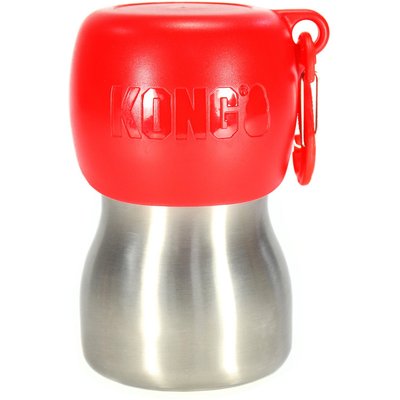 KONG KONG H2O Dog Stainless Steel Bottle, Red, Small