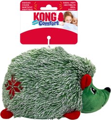 KONG Christmas Holiday Comfort HedgeHug Dog Toy, Green, Medium, 1 count slide 2 of 3