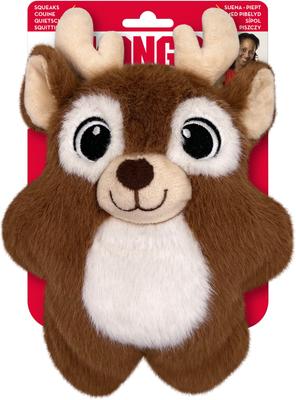 Show full view: KONG Christmas Holiday Snuzzles Reindeer Dog Toy, Brown, Medium, 1 count slide 3 of 4