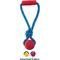 Show in main carousel: KONG Jaxx Brights Dog Ropes Tug Toy with Ball, Assorted, Medium slide 4 of 6