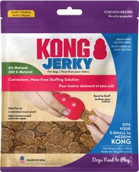 KONG Jerky Chicken Recipe Grain-Free Dog Small/Medium Treats, 5-oz pouch