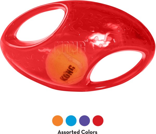 KONG Jumbler Football Dog Toy, Color Varies